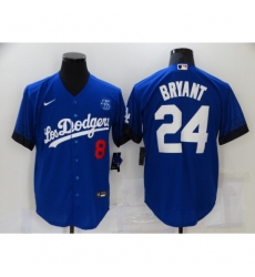 Men's Nike Los Angeles Dodgers #24 Kobe Bryant Blue Game City Player Jersey