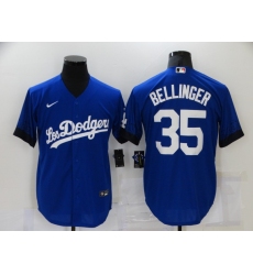 Men's Nike Los Angeles Dodgers #35 Cody Bellinger Blue Cool Base Player Jersey