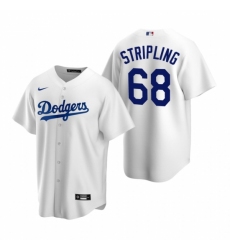 Mens Nike Los Angeles Dodgers 68 Ross Stripling White Home Stitched Baseball Jersey