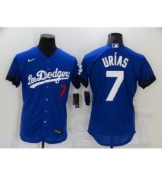 Men's Nike Los Angeles Dodgers #7 Julio Urias Blue Elite City Player Jersey