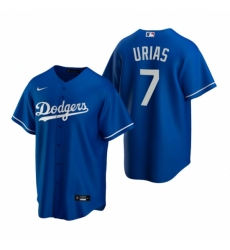 Mens Nike Los Angeles Dodgers 7 Julio Urias Royal Alternate Stitched Baseball Jerse