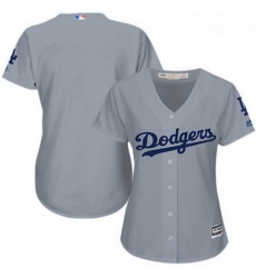 Dodgers Grey Alternate Road Stitched Women blank Baseball Jersey