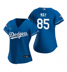 Women Los Angeles Dodgers 85 Dustin May Royal 2020 World Series Champions Replica Jersey