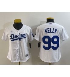 Women Los Angeles Dodgers 99 Joe Kelly White Stitched Jersey