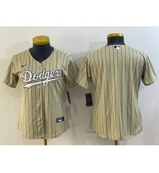 Women Los Angeles Dodgers Blank Cream Stitched Jersey