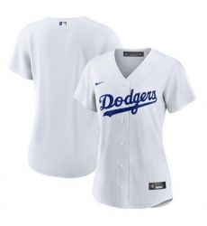 Women Los Angeles Dodgers Blank White Stitched Baseball Jersey  Run Small