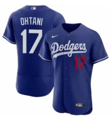 Women Los Angeles Dodgers Shohei Ohtani #17 Blue 2024 Home Elite Stitched Jersey