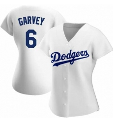 Women Los Angeles Dodgers Steve Garvey #6 White Stitched Baseball Jersey