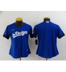 Women Nike Los Angeles Dodgers Blank Blue Elite City Player Jersey