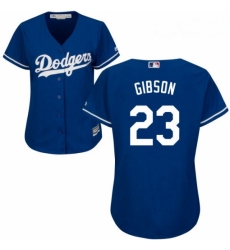Womens Majestic Los Angeles Dodgers 23 Kirk Gibson Authentic Royal Blue Alternate Cool Base MLB Jersey