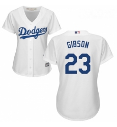 Womens Majestic Los Angeles Dodgers 23 Kirk Gibson Authentic White Home Cool Base MLB Jersey