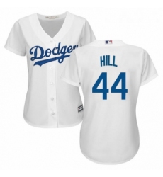 Womens Majestic Los Angeles Dodgers 44 Rich Hill Authentic White Home Cool Base MLB Jersey 