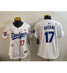 Youth Los Angeles Dodgers 17 Shohei Ohtani White 2025 World Series Champions Patch Tokyo Series Limited Stitched Baseball Jersey
