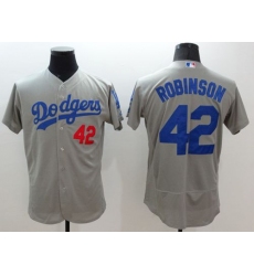 Youth Los Angeles Dodgers #42 Jackie Robinson Grey Flexbase Stitched Jersey