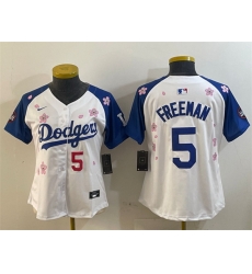Youth Los Angeles Dodgers 5 Freddie Freeman White Royal 2025 Tokyo Series Limited Stitched Baseball Jersey Youth Los Angeles Dodgers 5 Freddie Freeman White Royal 2025 Tokyo Series Limited Stitched Baseball Jersey