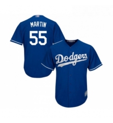 Youth Los Angeles Dodgers 55 Russell Martin Authentic Royal Blue Alternate Cool Base Baseball Jersey 