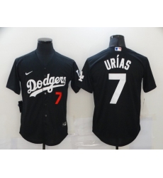 Youth Los Angeles Dodgers 7 Julio Urias Black 2020 Nike Cool Base Jersey