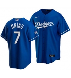 Youth Los Angeles Dodgers 7 Julio Urias Blue 2020 World Series Champions Home Patch Stitched Baseball Jersey