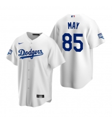 Youth Los Angeles Dodgers 85 Dustin May White 2020 World Series Champions Replica Jersey