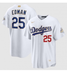 Youth Los Angeles Dodgers Tommy Edman Nike White 2026 Gold Collection Stadium Jersey Youth Los Angeles Dodgers Tommy Edman Nike White 2026 Gold Collection Stadium Jersey