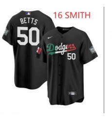 Youth Los Angeles Dodgers Will Smith #16 Mexican Black Jersey