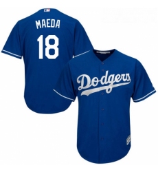 Youth Majestic Los Angeles Dodgers 18 Kenta Maeda Replica Royal Blue Alternate Cool Base MLB Jersey