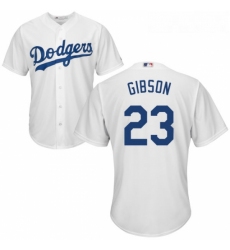 Youth Majestic Los Angeles Dodgers 23 Kirk Gibson Authentic White Home Cool Base MLB Jersey