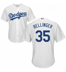 Youth Majestic Los Angeles Dodgers 35 Cody Bellinger Replica White Home Cool Base MLB Jersey