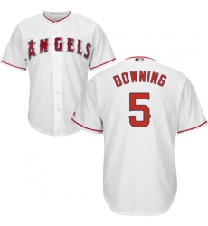 Men Los Angeles 5 Downing White Cool Base Jersey