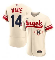Men Los Angeles Angels 14 Tyler Wade 2022 Cream City Connect Flex Base Stitched Jersey