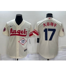 Men Los Angeles Angels 17 2022 Cream City Connect Cool Base Stitched JerseyS