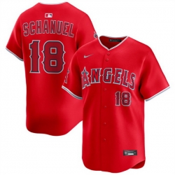 Men Los Angeles Angels 18 Nolan Schanuel Red Alternate Limited Stitched Baseball Jersey
