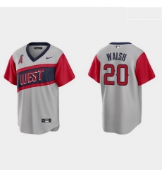 Men Los Angeles Angels 20 Jared Walsh Men Nike Gray 2021 Little League Classic Game MLB Jersey