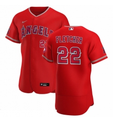 Men Los Angeles Angels 22 David Fletcher Men Nike Red Alternate 2020 Flex Base Player MLB Jersey