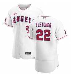 Men Los Angeles Angels 22 David Fletcher Men Nike White Home 2020 Flex Base Player MLB Jersey