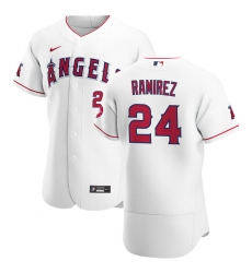 Men Los Angeles Angels 24 Noe Ramirez Men Nike White Home 2020 Flex Base Player MLB Jersey