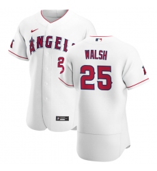 Men Los Angeles Angels 25 Jared Walsh Men Nike White Home 2020 Flex Base Player MLB Jersey