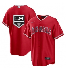 Men Los Angeles Angels  26 Kings Red Cool Base Stitched Jersey