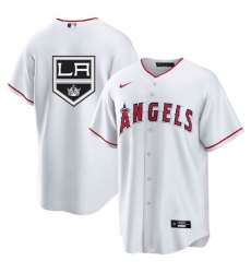 Men Los Angeles Angels  26 Kings White Cool Base Stitched Jersey