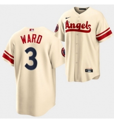 Men Los Angeles Angels 3 Taylor Ward 2022 Cream City Connect Cool Base Stitched Jersey