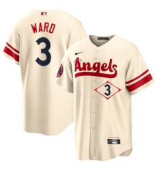 Men Los Angeles Angels 3 Taylor Ward 2022 Cream City Connect Cool Base Stitched Jerseyy