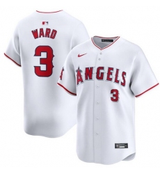 Men Los Angeles Angels 3 Taylor Ward White Home Limited Stitched Baseball Jersey