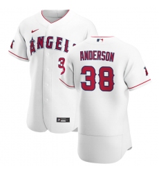 Men Los Angeles Angels 38 Justin Anderson Men Nike White Home 2020 Flex Base Player MLB Jersey