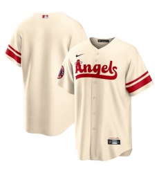Men Los Angeles Angels Blank 2022 Cream City Connect Cool Base Stitched Jerseys