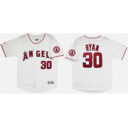 Men Los Angeles Angels Nolan Ryan #30 Majestic Gray Classic Stitched MLB Jersey
