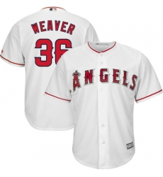 Men Los Angeles Angels of Anaheim Majestic Jered Weaver #36 White Home Stitched Jersey