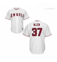 Mens Los Angeles Angels of Anaheim 37 Cody Allen Replica White Home Cool Base Baseball Jersey 