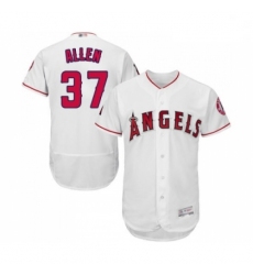 Mens Los Angeles Angels of Anaheim 37 Cody Allen White Home Flex Base Authentic Collection Baseball Jersey 