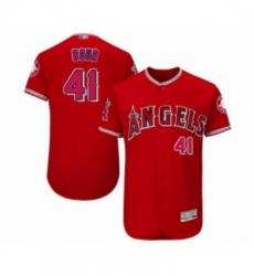 Mens Los Angeles Angels of Anaheim 41 Justin Bour Red Alternate Flex Base Authentic Collection Baseball Jersey