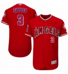 Mens Majestic Los Angeles Angels of Anaheim 3 Ian Kinsler Red Alternate Flex Base Authentic Collection MLB Jersey